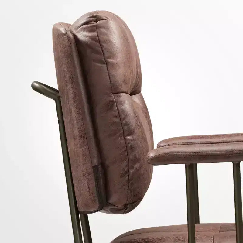 Vintage-Inspired Faux Suede Home Office Chair with Adjustable Height
