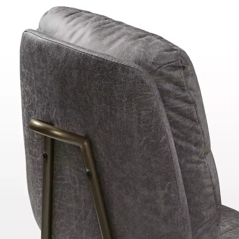 Vintage-Inspired Faux Suede Home Office Chair with Adjustable Height