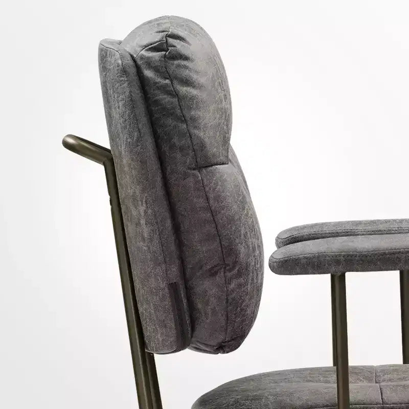 Vintage-Inspired Faux Suede Home Office Chair with Adjustable Height