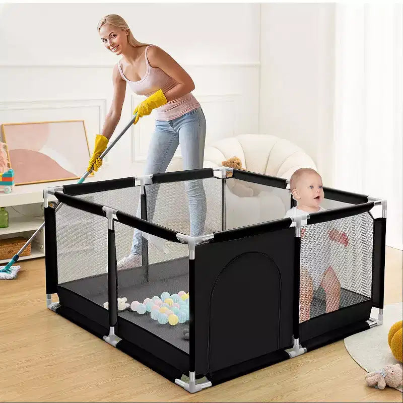 50x50" 4-Panel Baby Playpen - Spacious & Secure Portable Playard