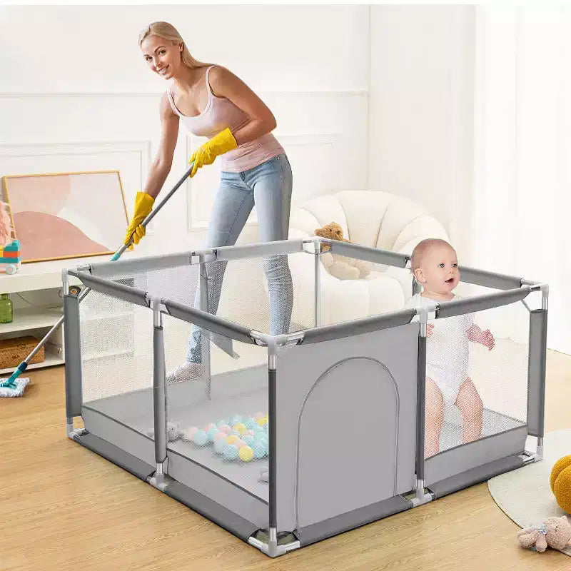 50x50" 4-Panel Baby Playpen - Spacious & Secure Portable Playard