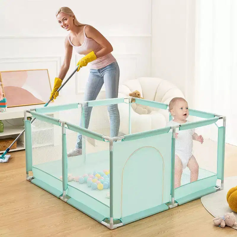 50x50" 4-Panel Baby Playpen - Spacious & Secure Portable Playard