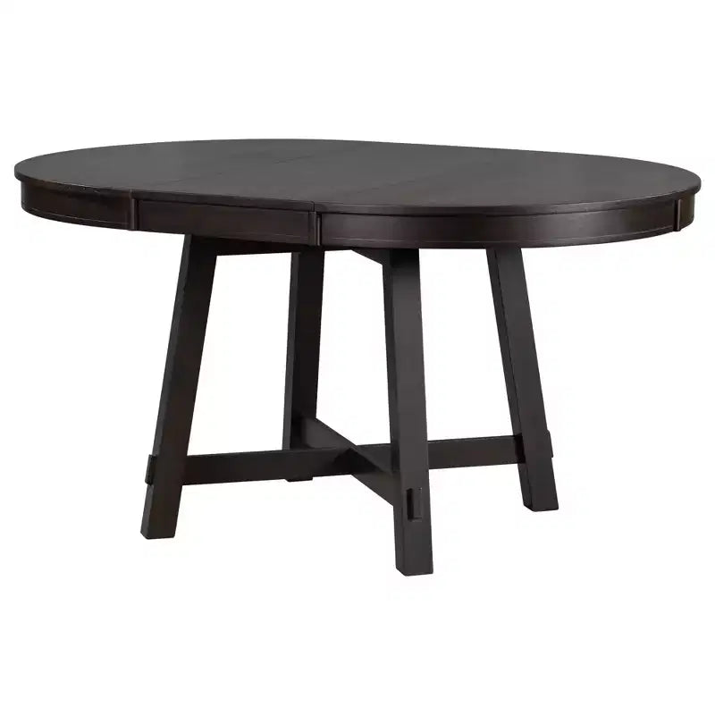 Farmhouse Dining Table with 4-Leg X-Shaped Base and 16" Extension Leaf