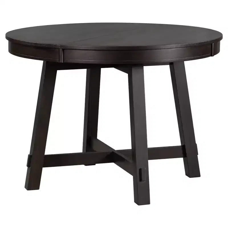 Farmhouse Dining Table with 4-Leg X-Shaped Base and 16" Extension Leaf