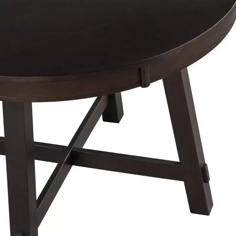 Farmhouse Dining Table with 4-Leg X-Shaped Base and 16" Extension Leaf