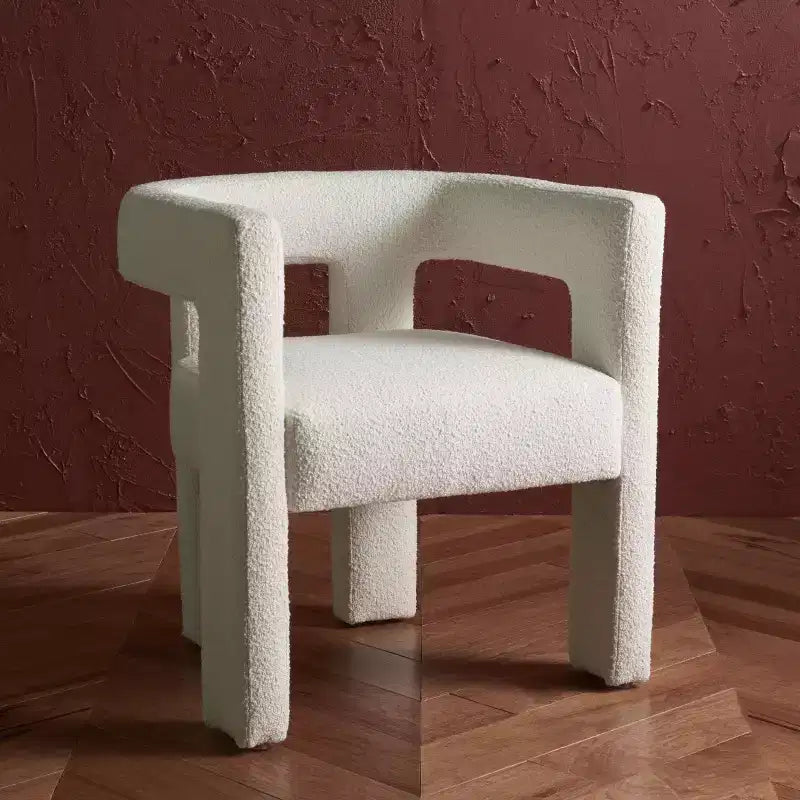 Contemporary Upholstered Dining Chair - Slate Grey, Wood Frame