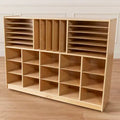 Multi-Section Mobile Tray Cabinet with Cubby Storage Compartments - Kids Furniture
