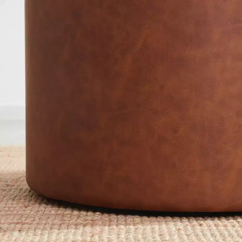 Large 22 Inch Round Coffee Table Storage Ottoman