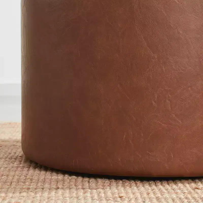 Large 22 Inch Round Coffee Table Storage Ottoman
