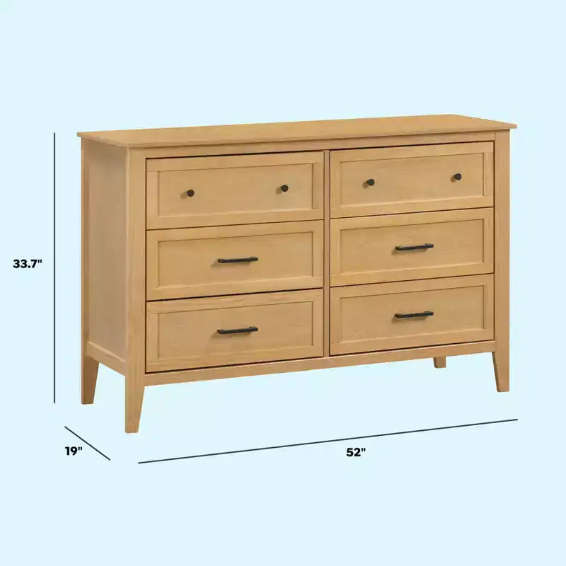 6-Drawer Nursery Dresser - GREENGUARD Gold Certified, Pine Wood