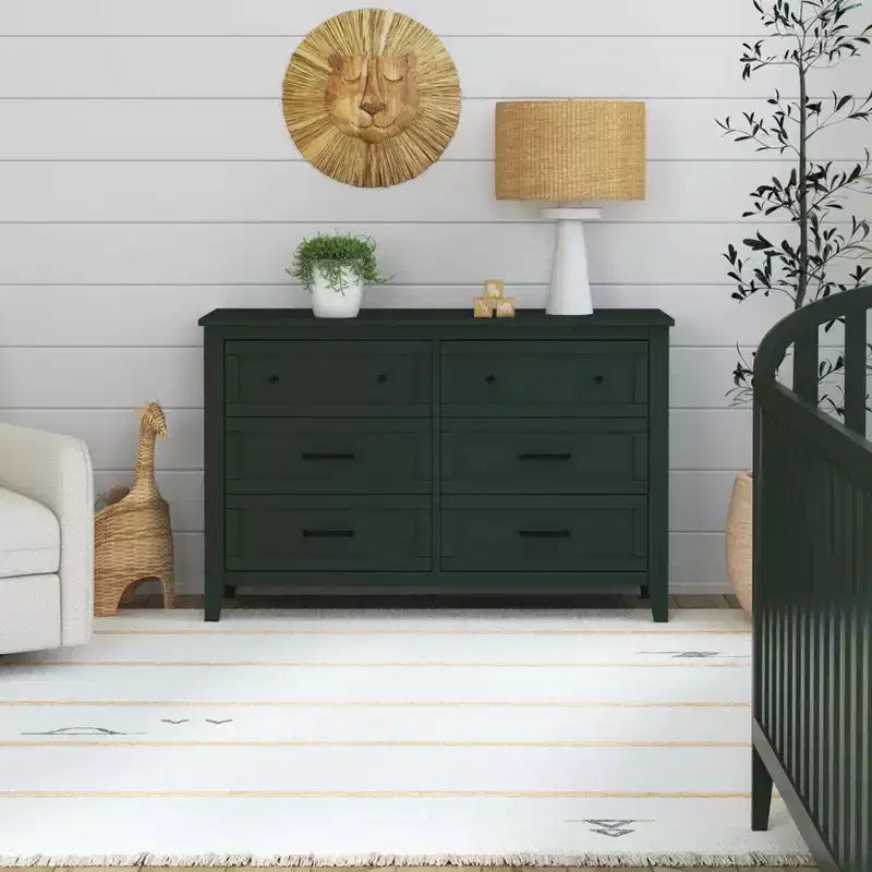 6-Drawer Nursery Dresser - GREENGUARD Gold Certified, Pine Wood