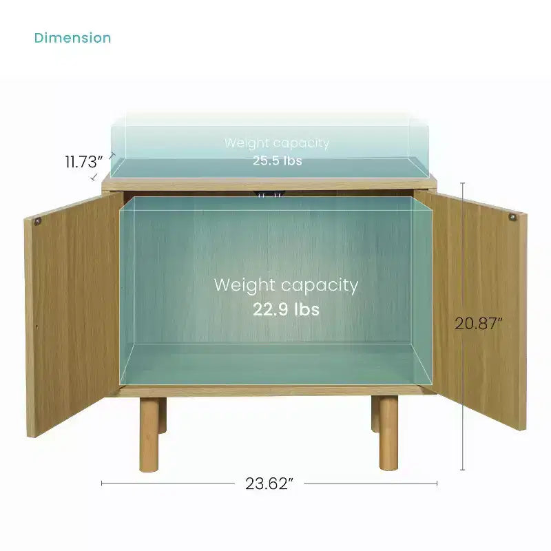Stackable Storage Cube End Table with Customizable Door and Shelf Options
