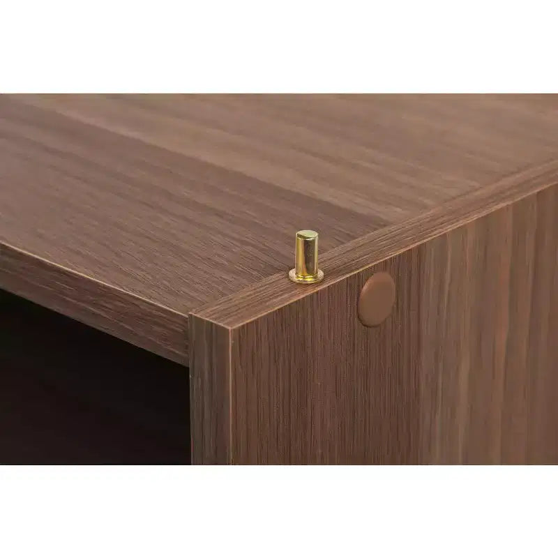 Modular Wood Stacking Storage Box with Adjustable Shelf
