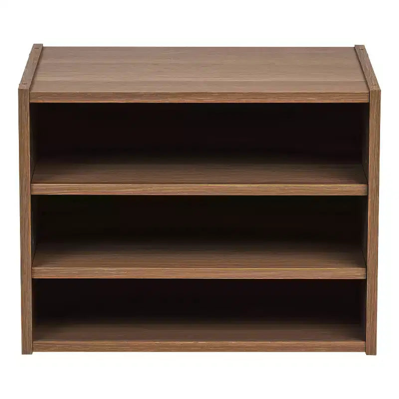 Modular Wood Stacking Storage Box with Adjustable Shelf