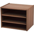 Modular Wood Stacking Storage Box with Adjustable Shelf